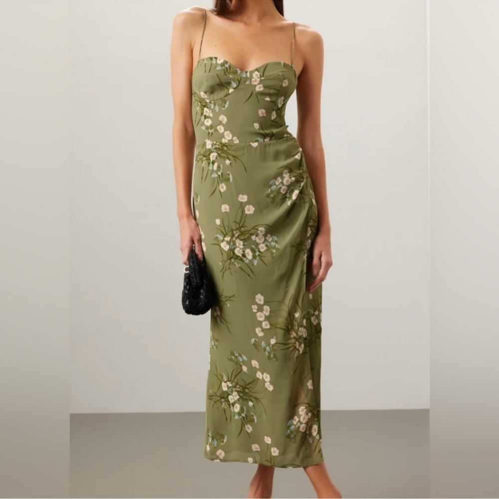 ⭐️Reformation Sage Green Floral Maxi Dress 2⭐️ - Picture 2 of 7